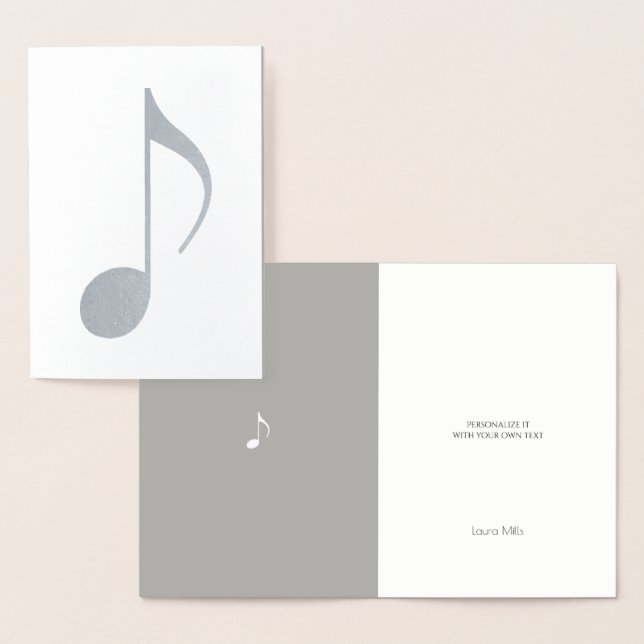 musical note foil card (Display)