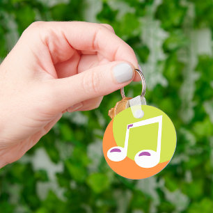 Musical Note Icon Key Ring
