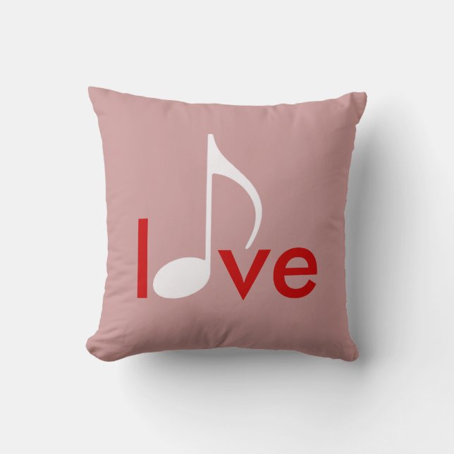 musical-note love girly cushion (Front)