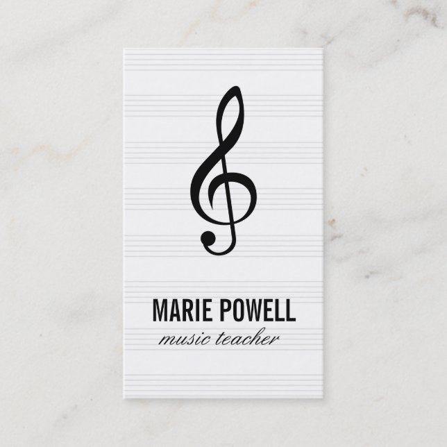Musical Note / Music Sheet Business Card (Front)