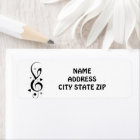***MUSICAL NOTE*** RETURN ADDRESS LABEL