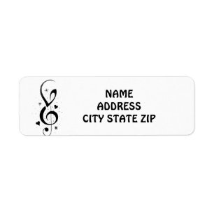 ***MUSICAL NOTE*** RETURN ADDRESS LABEL