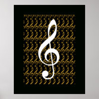 musical note, treble clef, cool graphic