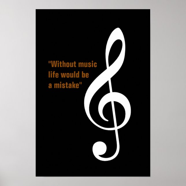 musical note treble gclef decor (Front)