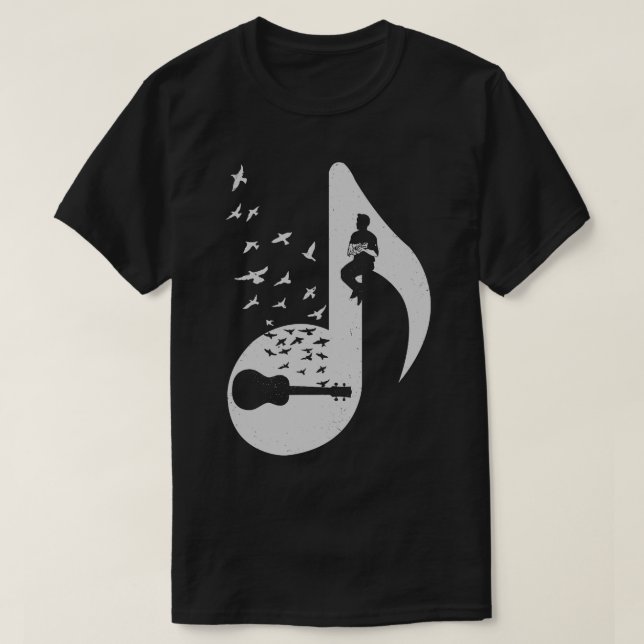 Musical note Ukulele T-Shirt (Design Front)