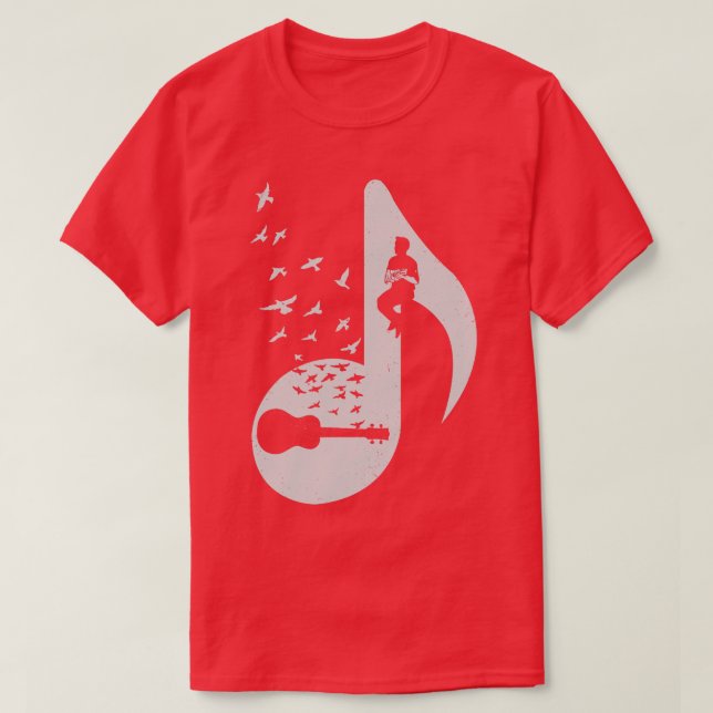 Musical note Ukulele T-Shirt (Design Front)