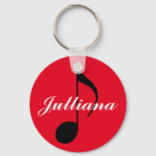 musical note with signature key ring