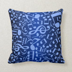 Musical Notes 2 (Blue) Cushion