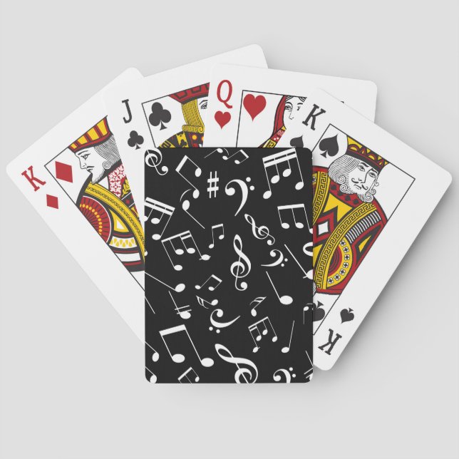 Musical Notes 2 Playing Cards (Back)