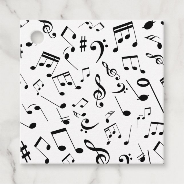 Musical Notes 3 Favour Tags (Front)