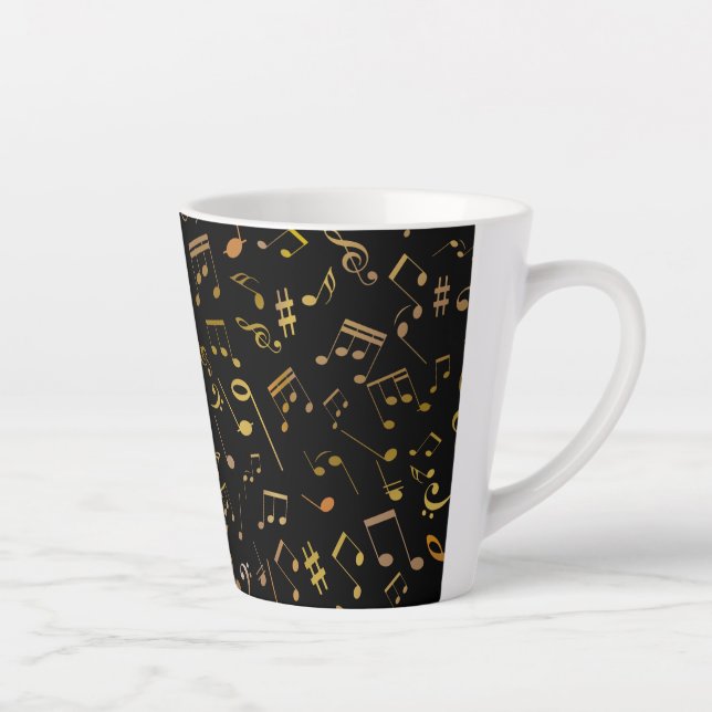 Musical Notes 6 Latte Mug (Right)