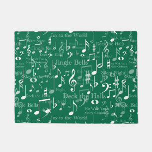 Musical Notes and Symbols, Christmas Carols Doormat