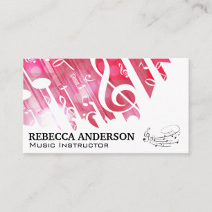 Musical Notes Background Musician Business Card