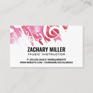 Musical Notes Background   Sound Business Card