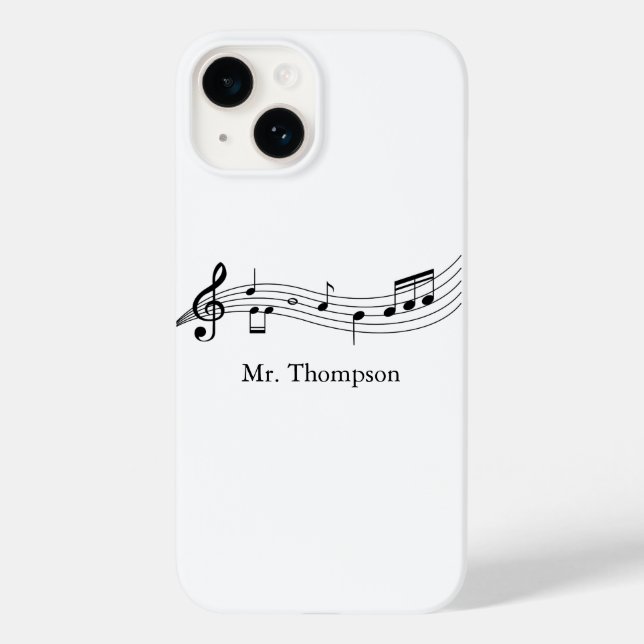 Musical Notes Band or Choir Teacher Custom Music Case-Mate iPhone Case (Back)