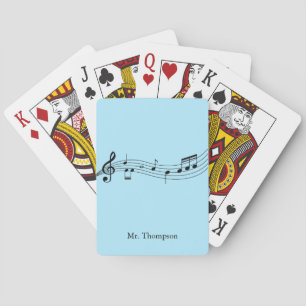 Musical Notes Band or Choir Teacher Custom Music Playing Cards