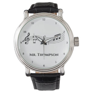 Musical Notes Band or Choir Teacher Custom Music Watch