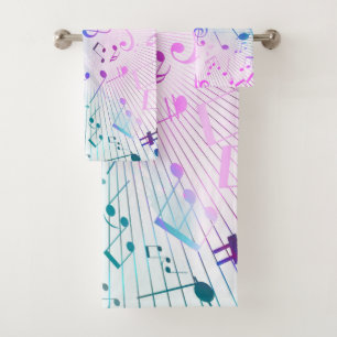 Musical Notes Bath Towel Set
