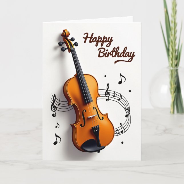 Musical Notes Birthday Card (Front)