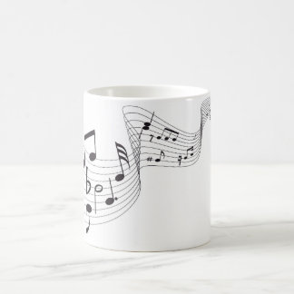Musical Notes - Black/White 11 oz Morphing Mug