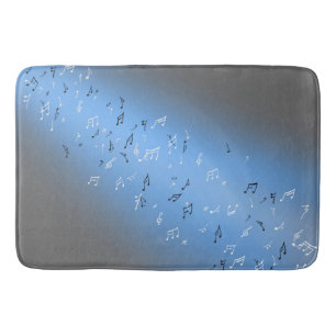Musical Notes Blue Moon Bath Mat