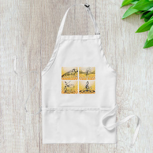 Musical Notes Burst Abstract Standard Apron