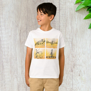 Musical Notes Burst Abstract T-Shirt