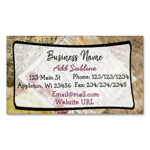 Musical Notes Business  Magnetic Card