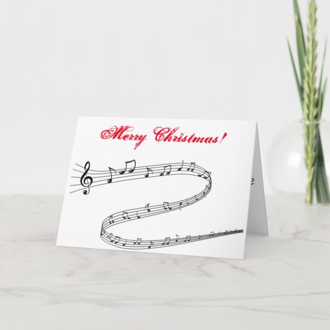 Musical Notes Christmas Card (Front)