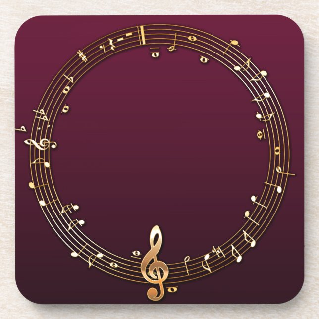Musical notes coaster (Front)