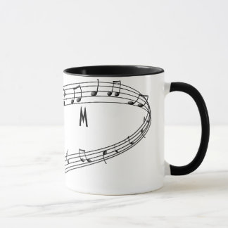Musical Notes Coffee Mug with Monogram