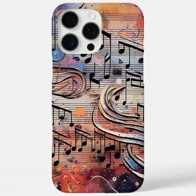 Musical notes Colourful Case-Mate iPhone Case (Back)