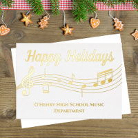 Musical Notes Custom Band Choir Music Teacher Gold