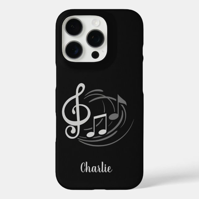 Musical Notes custom name phone cases (Back)