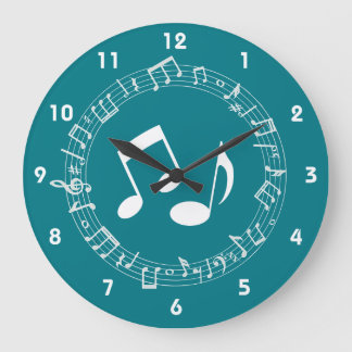 Musical Notes Design Wall Clock