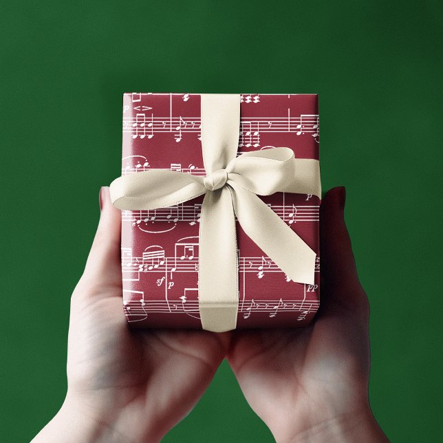 musical notes happy holidays wrapping paper (Creator Uploaded)