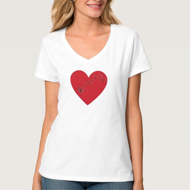 Musical notes in the heart, T-Shirt (Front)