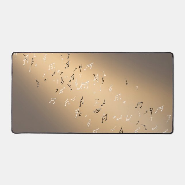 Musical Notes in the Moonlight   Desk Mat (Front)