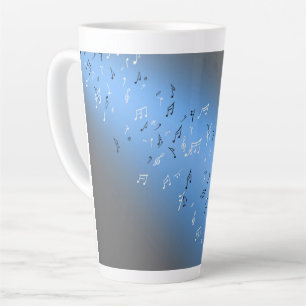 Musical Notes in the Moonlight Latte Mug