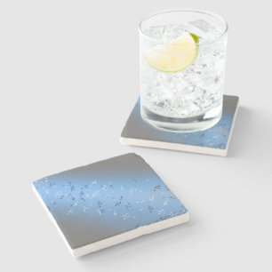 Musical notes in the moonlight Stone Coaster