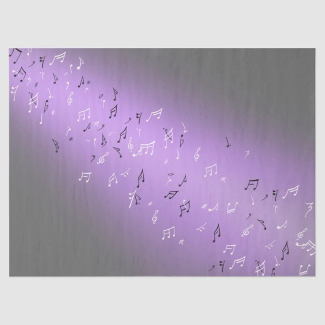 Musical Notes in the moonlight  Tissue Paper (Front)