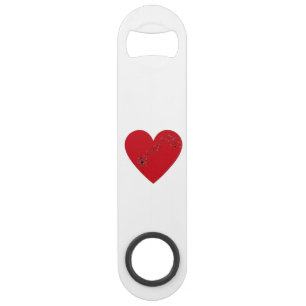 Musical notes in the Stain,Stainless Bottle Opener