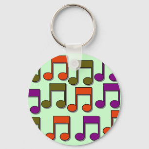 Musical Notes Key Ring