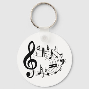 Musical Notes Key Ring