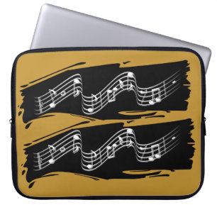 Musical notes laptop sleeve