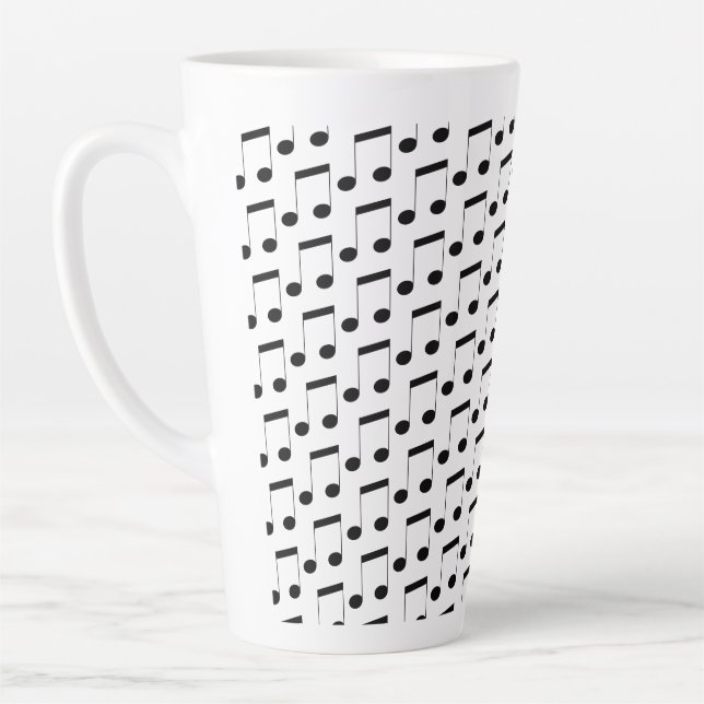 Musical Notes, Latte Mug (Left)