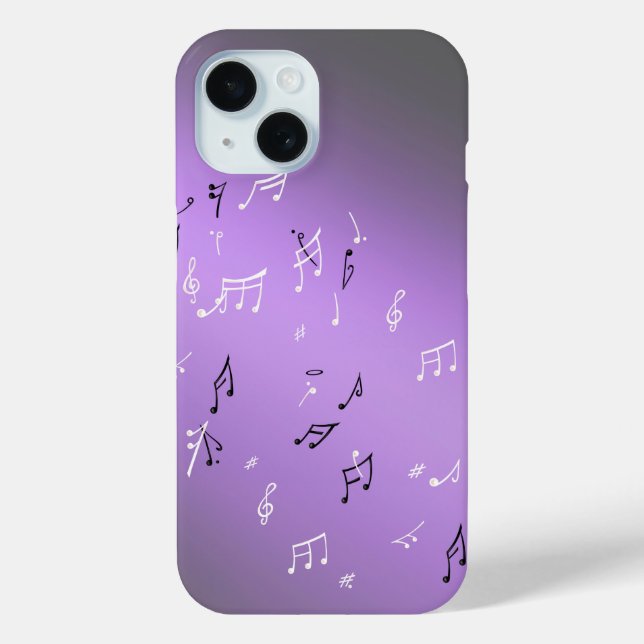 Musical Notes Lavender Moon  Case-Mate iPhone Case (Back)
