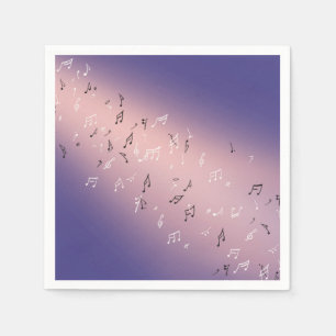 Musical Notes Lavender Moon Napkin