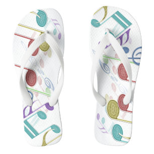 Musical Notes Linear Multicolor Jandals