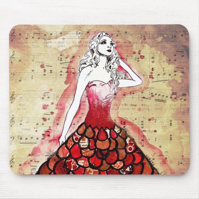 Musical notes! mouse pad (Front)
